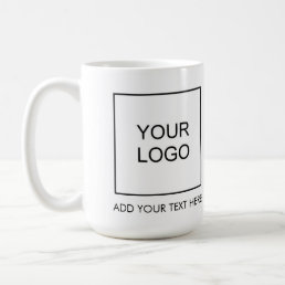 Custom Add Your Business Company Logo Text Name Coffee Mug