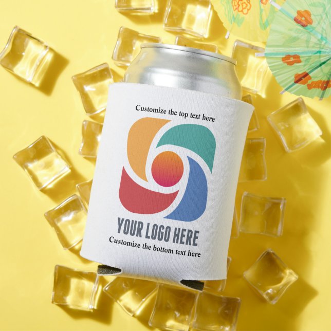 Custom Add Your Business Logo Company Marketing Can Cooler (In Situ Summer)