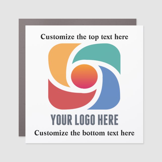 Custom Add Your Business Logo Company Marketing Car Magnet (Front)