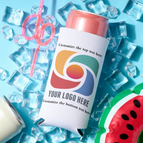 Custom Add Your Business Logo Company Marketing Seltzer Can Cooler