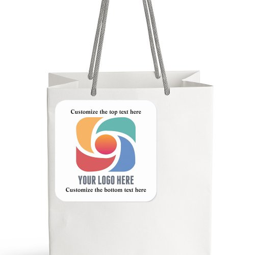 Custom Add Your Business Logo Company Marketing Square Sticker