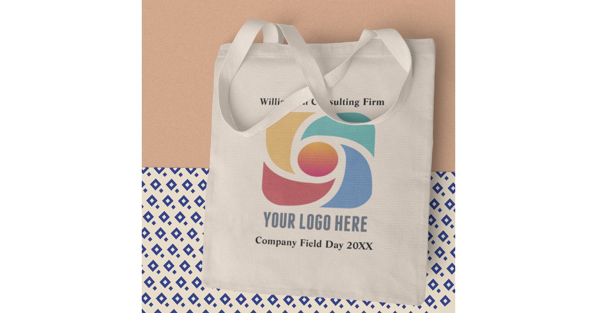 Custom Add Your Business Logo Company Marketing Tote Bag | Zazzle