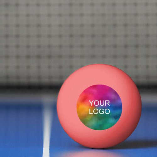 Custom Add Your Company Logo Emblem Here Pink Ping Pong Ball