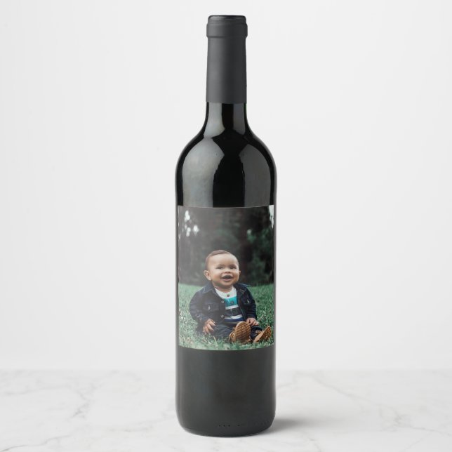 Custom Add Your Favorite Picture Wine Label (Front)