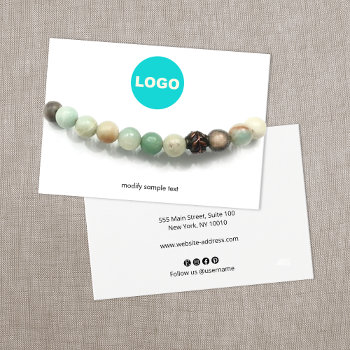 Custom Add Your Logo  Bracelet Display Card by sm_business_cards at Zazzle