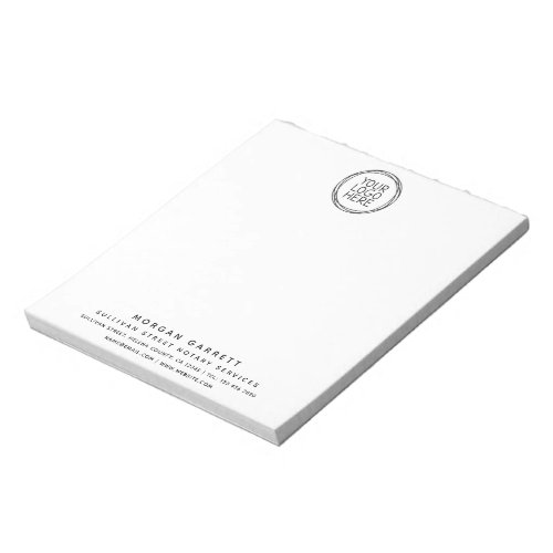 Custom Add Your Logo Business Name Notepad