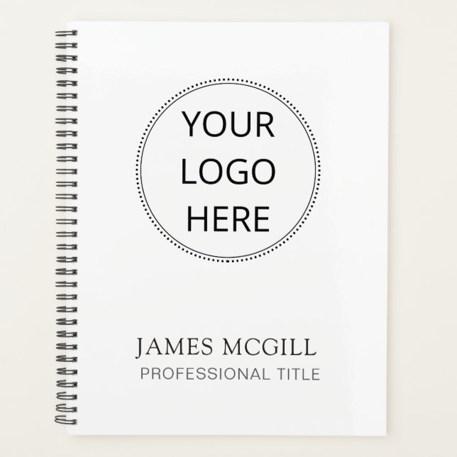 Custom Add Your Logo Minimalist Business Planner (Front)