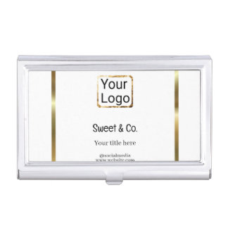 custom add your logo personalized company name pap business card case