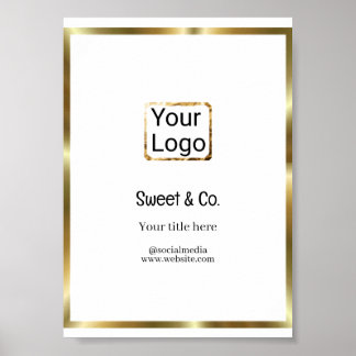custom add your logo personalized company name pap poster
