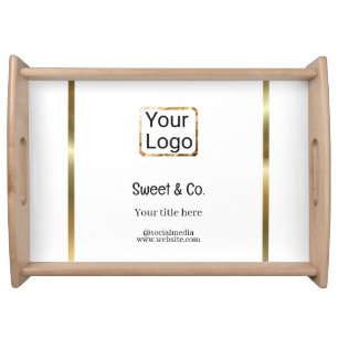 custom add your logo personalized company name pap serving tray