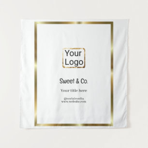 custom add your logo personalized company name pap tapestry