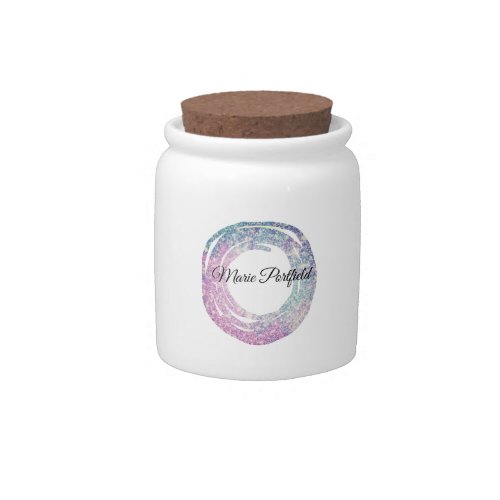 custom add your name glitter colorful add your   c candy jar