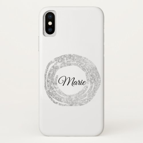 custom add your name glitter colorful add your   C iPhone X Case