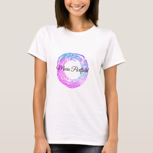 custom add your name glitter colorful add your na  T_Shirt