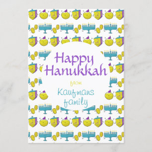Custom add your name Hanukkah cute and funny card
