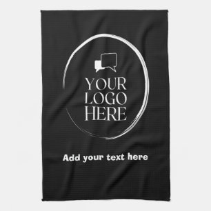 custom add your name photo text kitchen towel