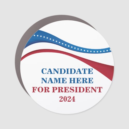Custom Add Your Own Candidate for President 2024 Car Magnet