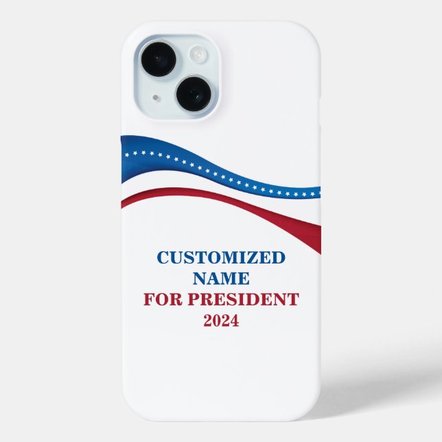 Custom Add Your Own Candidate for President 2024 Case-Mate iPhone Case (Back)
