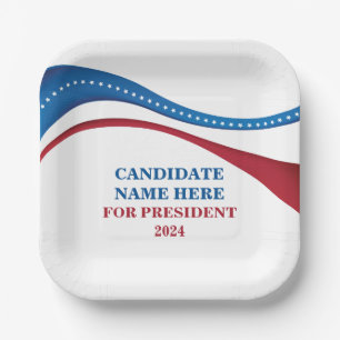 Custom Add Your Own Candidate for President 2024 Paper Plates