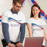 Custom Add Your Own Candidate for President 2024 T-Shirt<br><div class="desc">Customize your own political campaign t-shirts by adding your own name or another politician under this artistic American Flag in red,  white,  and blue. Add a custom name for president in 2024.</div>