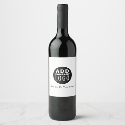 Custom Add Your Own Company Logo   Wine Label