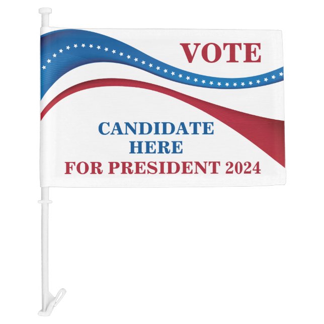 Custom Add Your Own President 2024 Candidate Car Flag (Front)