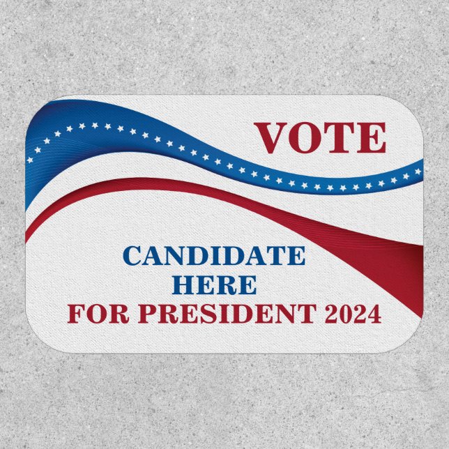 Custom Add Your Own President 2024 Candidate Patch (Front)