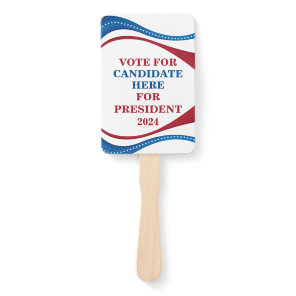 Custom Add Your Own President 2024 Candidate Rally Hand Fan
