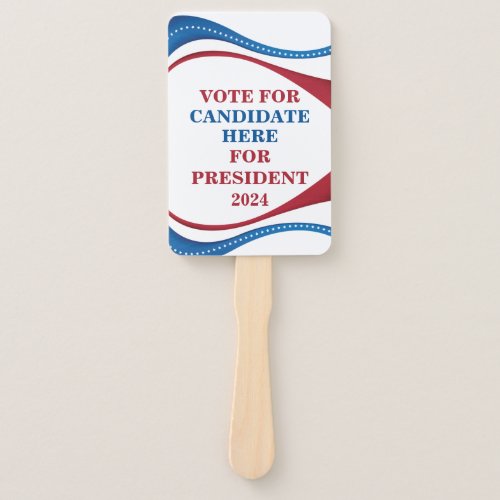 Custom Add Your Own President 2024 Candidate Rally Hand Fan