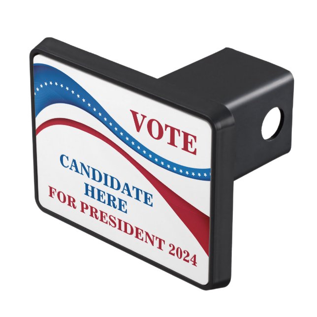 Custom Add Your Own President 2024 Election Hitch Cover (Top Right)