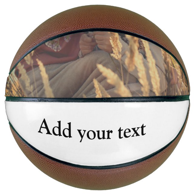 custom add your photo christmas personalized    basketball (Front)