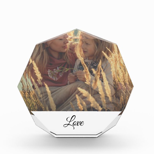 custom add your photo christmas personalized  block (Front)