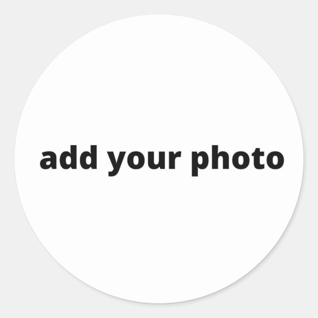 custom add your photo christmas personalized    classic round sticker (Front)