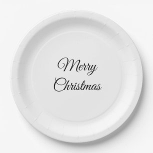 custom add your photo christmas personalized    paper plates