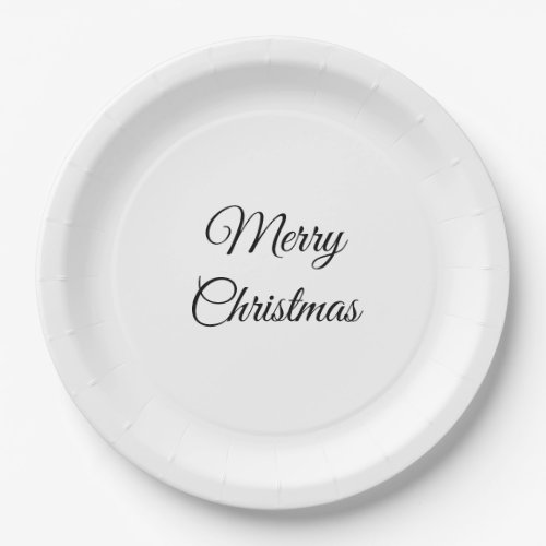 custom add your photo christmas personalized    paper plates