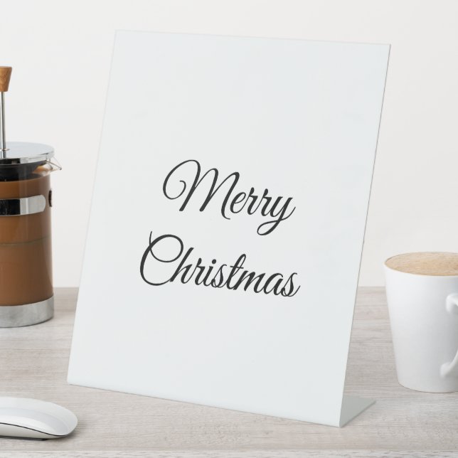 custom add your photo christmas personalized    pedestal sign (In SItu)