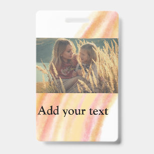 custom add your photo christmas personalized water badge