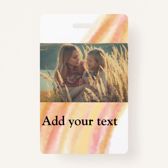custom add your photo christmas personalized water badge (Front)