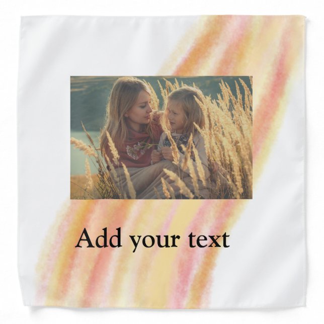 custom add your photo christmas personalized water bandana (Front)