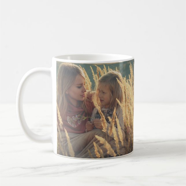 custom add your photo christmas personalized water coffee mug (Left)