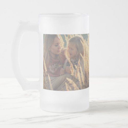custom add your photo christmas personalized water frosted glass beer mug