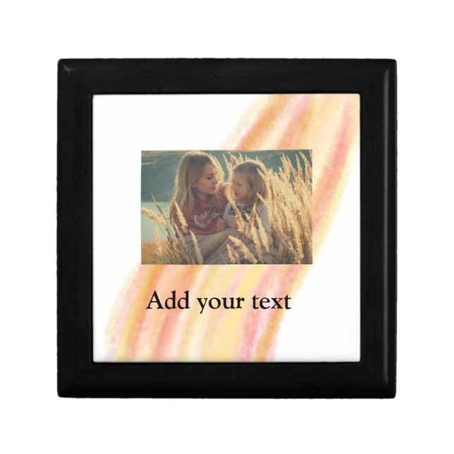 custom add your photo christmas personalized water gift box (Front)