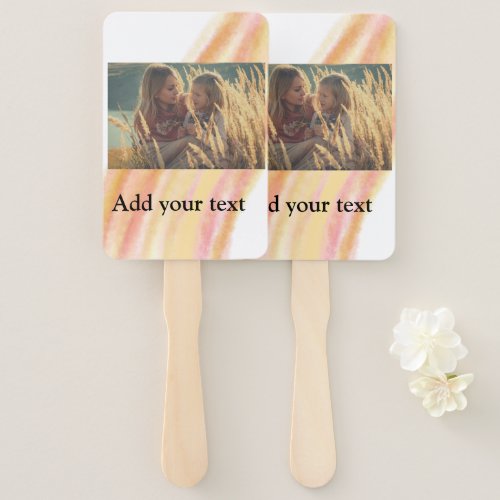 custom add your photo christmas personalized water hand fan