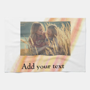 custom add your photo christmas personalized water kitchen towel