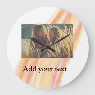custom add your photo christmas personalized water large clock