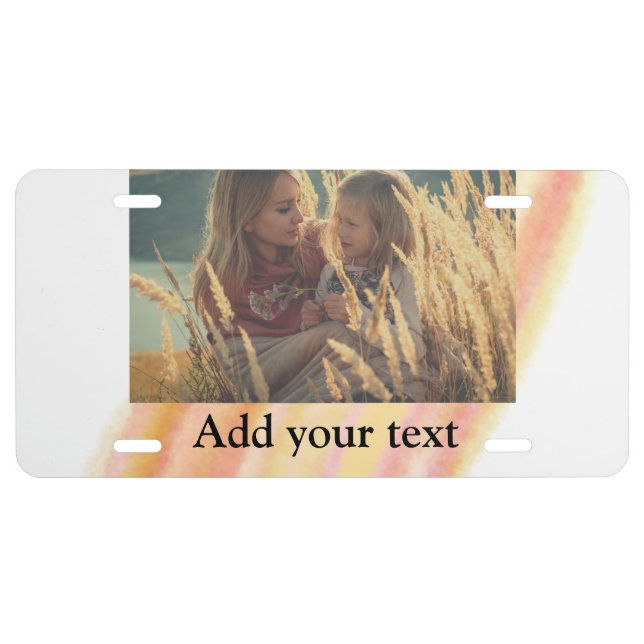 custom add your photo christmas personalized water license plate (Front)
