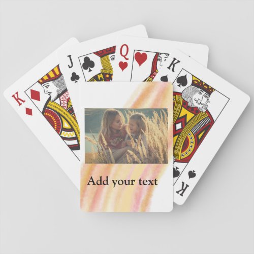 custom add your photo christmas personalized water poker cards