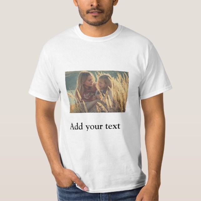 custom add your photo christmas personalized water T-Shirt (Front)