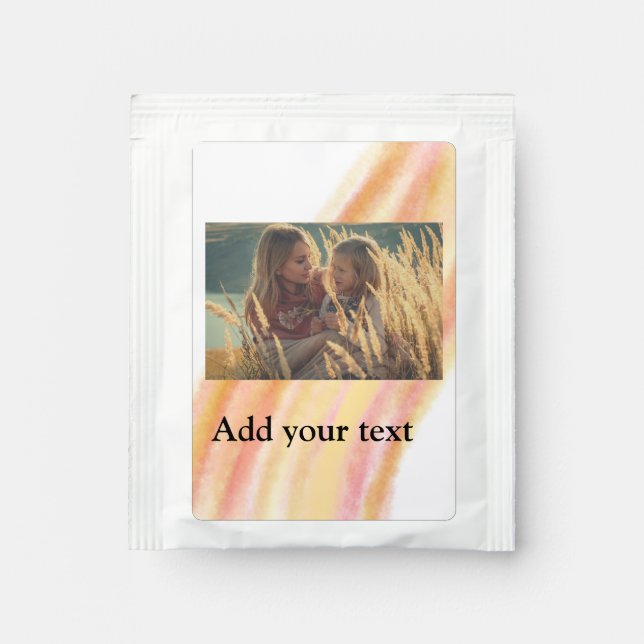 custom add your photo christmas personalized water tea bag drink mix (Front)
