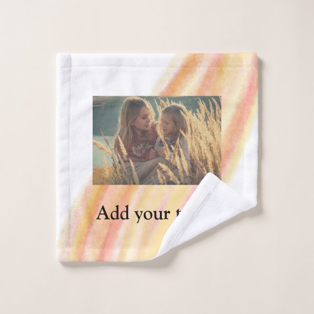 custom add your photo christmas personalized water wash cloth (Wash Cloth)